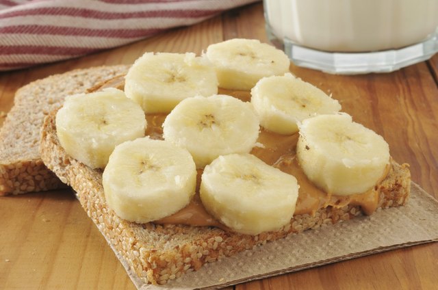 Peanut butter and banana sandwich