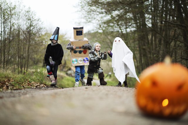 Children wearing fancy dress