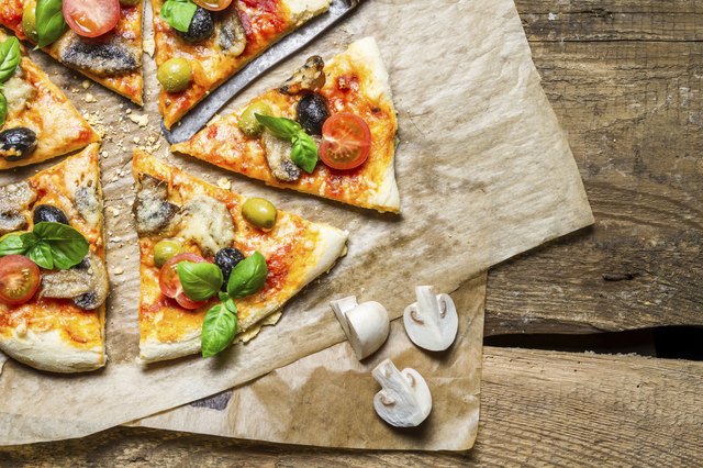 Freshly split a pizza