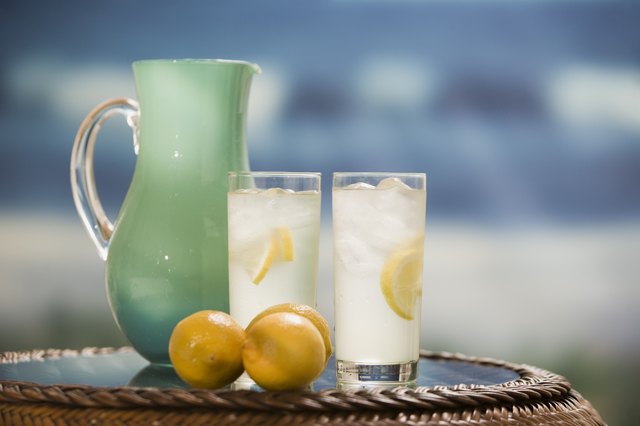 Pitcher and glasses of lemonade