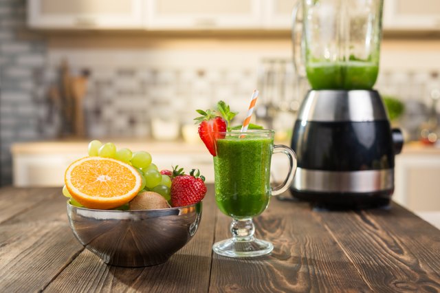 Fresh smoothies in glass